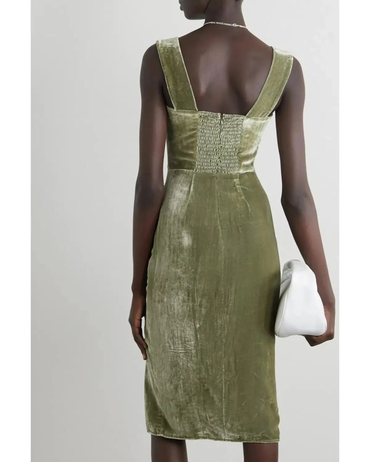 Reformation Velvet Midi Dress Artichoke Size AU 4 photo 2