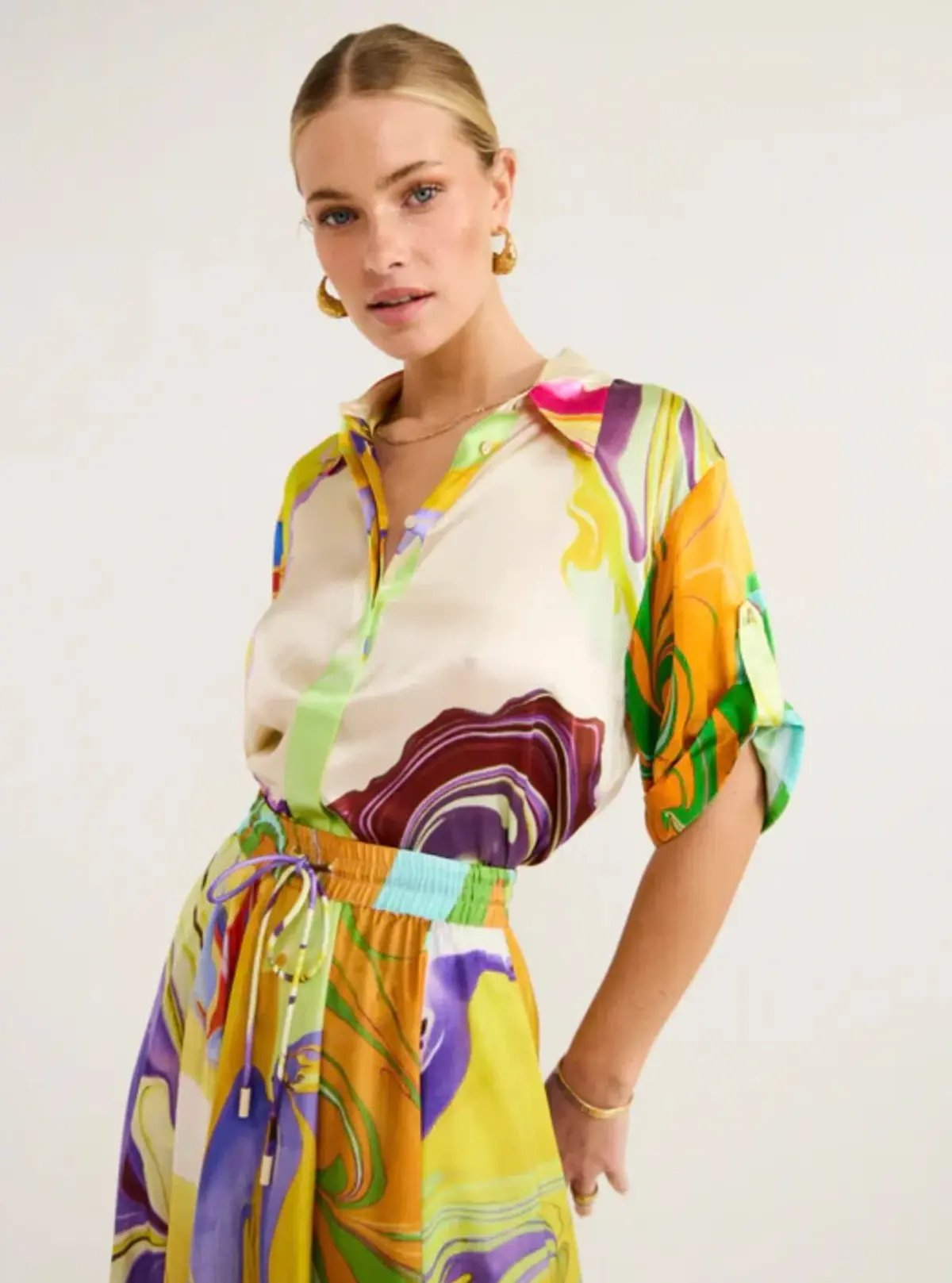 Alemais    Luca Silk Top Size 8  and Skirt Size 10 Set  Multi photo 2