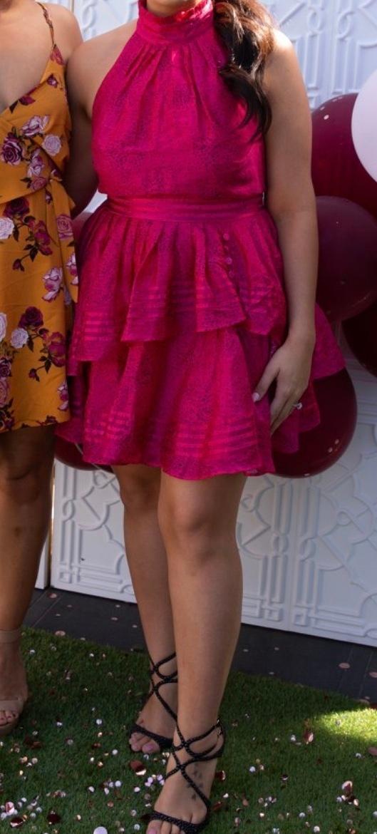 Aje Florentine Mini Dress Magenta Pink 12 photo 6