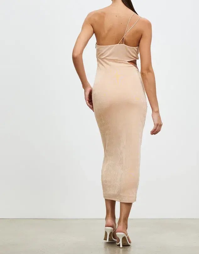 Misha Bernette Slinky Jersey Midi Dress Rose Pink Size 8 photo 3