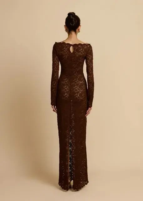 Arcina Ori Monet Maxi Dress Chocolate Brown Size M AU 10 photo 2