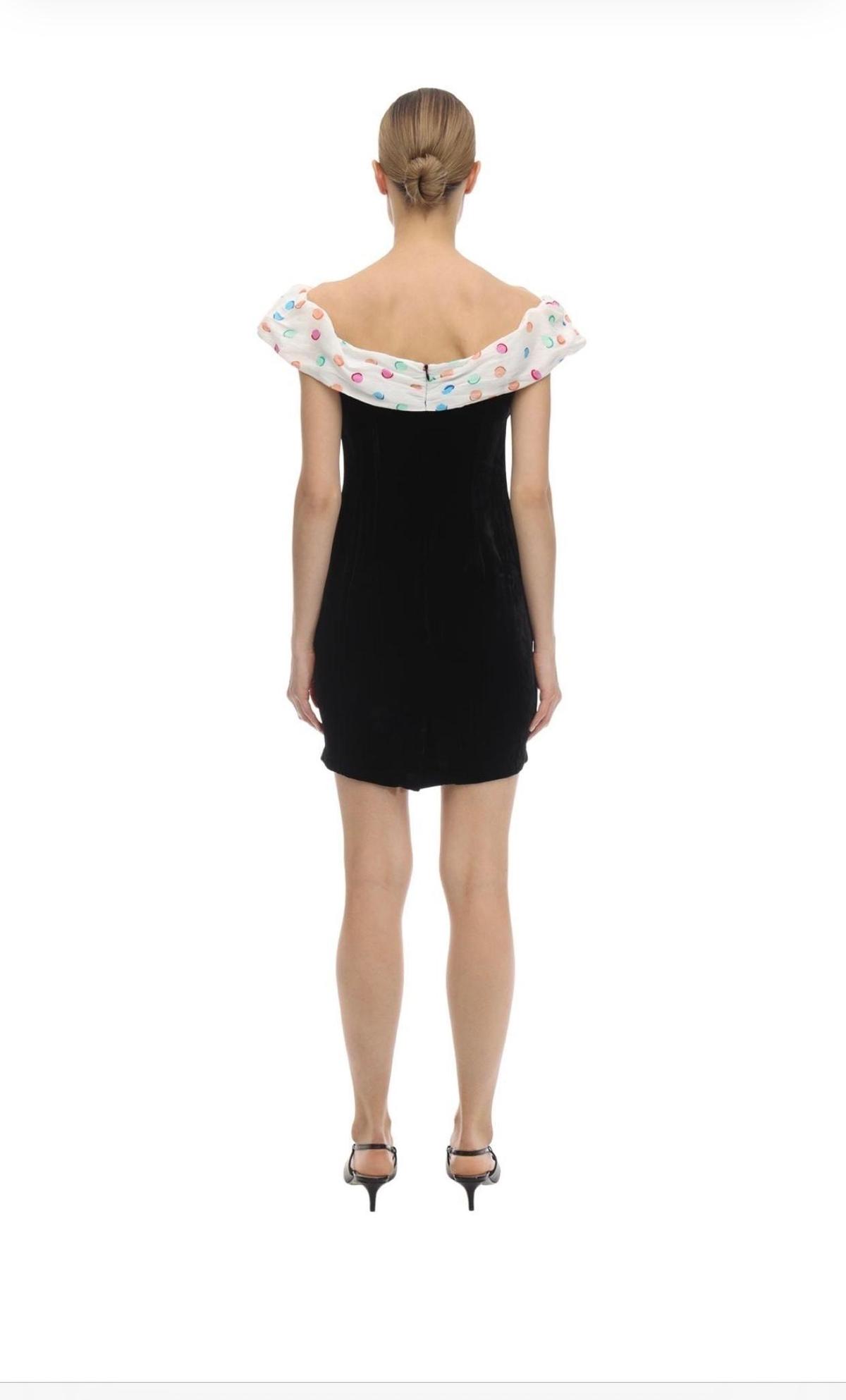 FLORENCE OFF-THE-SHOULDER VELVET DRESS photo 2