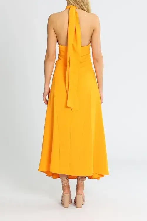 By Johnny Zina Midi Dress Orange Size 10 photo 3