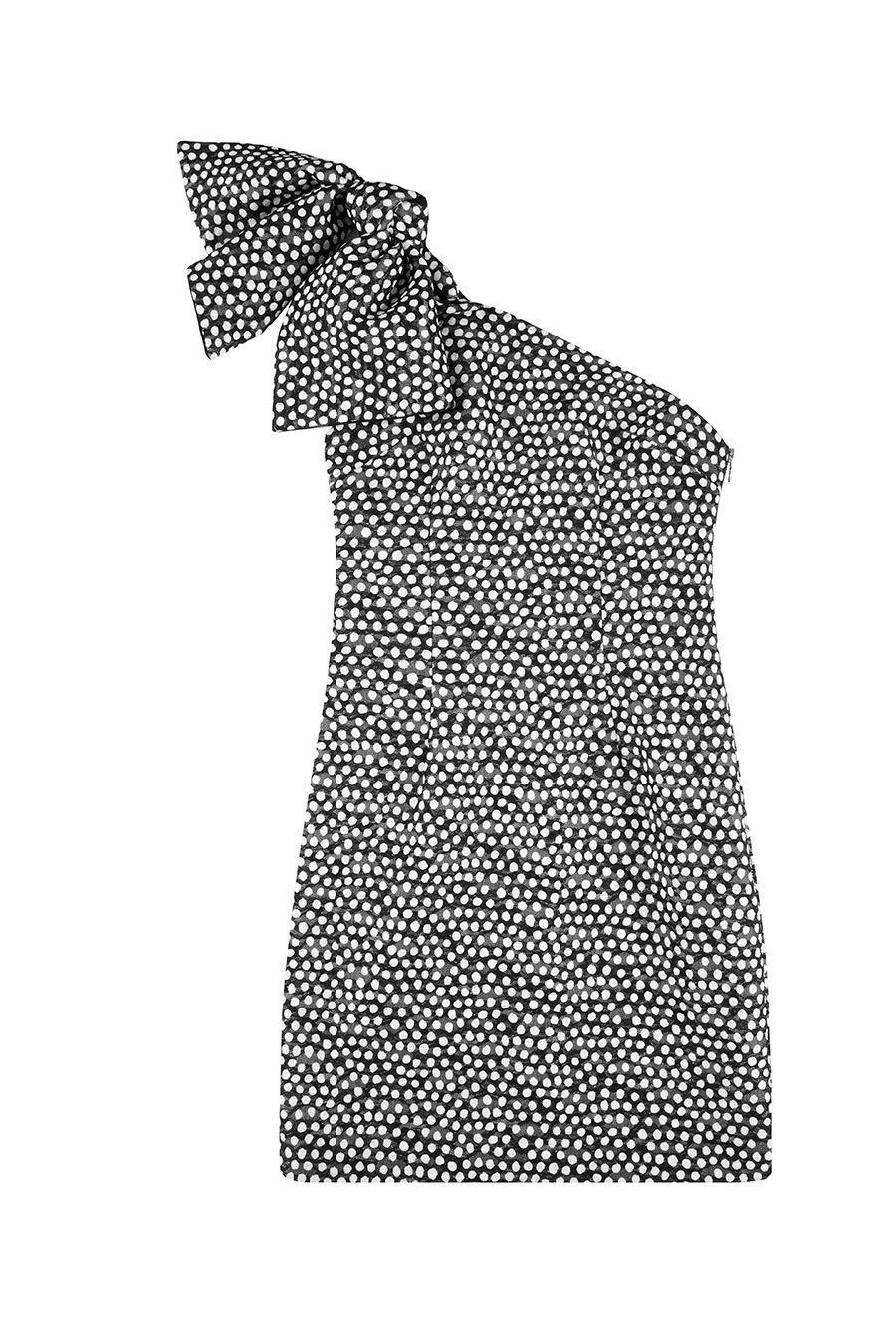 By Johnny Spotty Dotty One Shoulder Mini Dress Print Size 8 photo 4