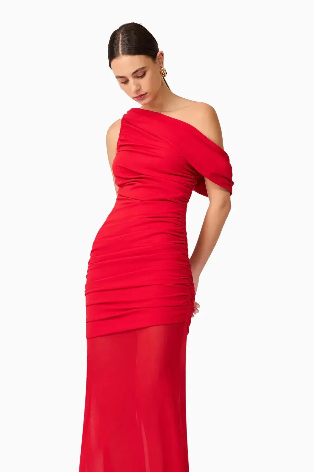 Elliatt Darya Asymmetrical Gown Red 12 photo 3
