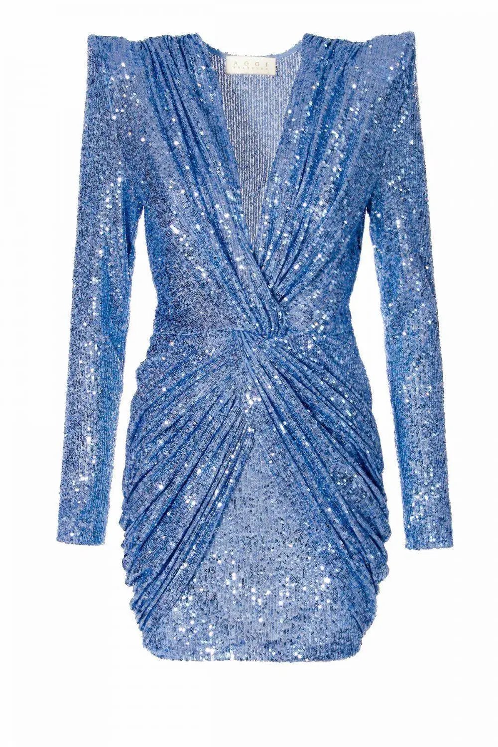 AGGI Sukienka Jennifer illusion blue dress photo 3