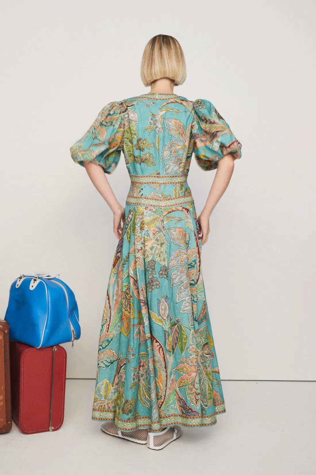 Alemais Franca Midi Dress Print Size AU 10 photo 3