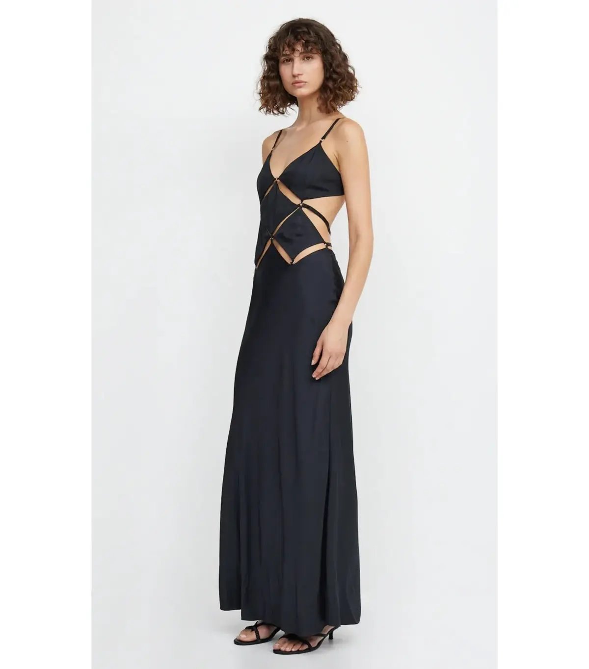 Bec & Bridge Diamond Cut Out Dress Black Size AU 12 photo 2