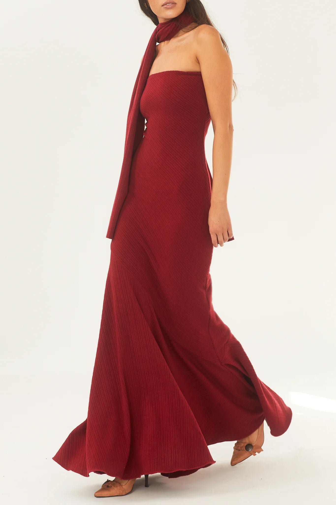 ARCINA ORI JULIANA DRESS - ROUGE photo 5