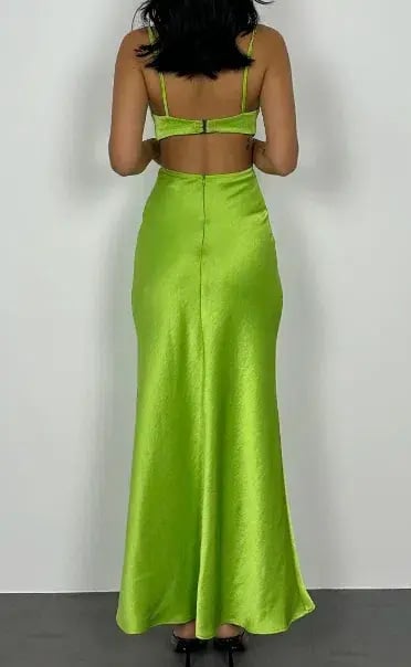 Bec & Bridge Veronique Maxi Dress Lime Green Size 8 photo 3