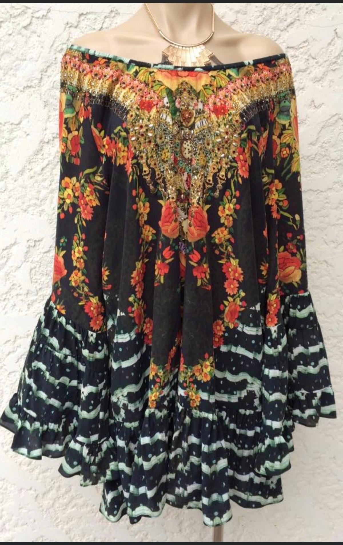 Camilla 'Lift the Veil' A Line frill Dress Size 2 (12) photo 5