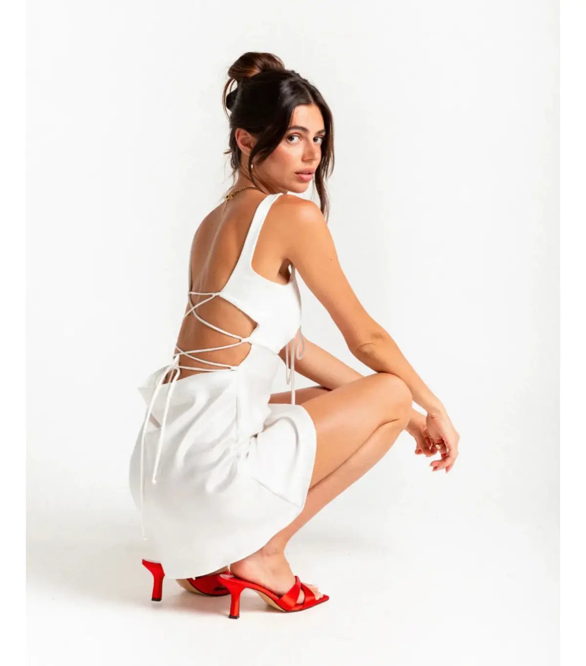 Arcina Ori Valentina Mini Dress in White Size AU 8 photo 3