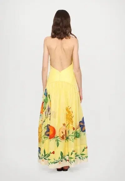 ALEMAIS Dahlia Halter Gown Yellow Size 10 AU photo 16