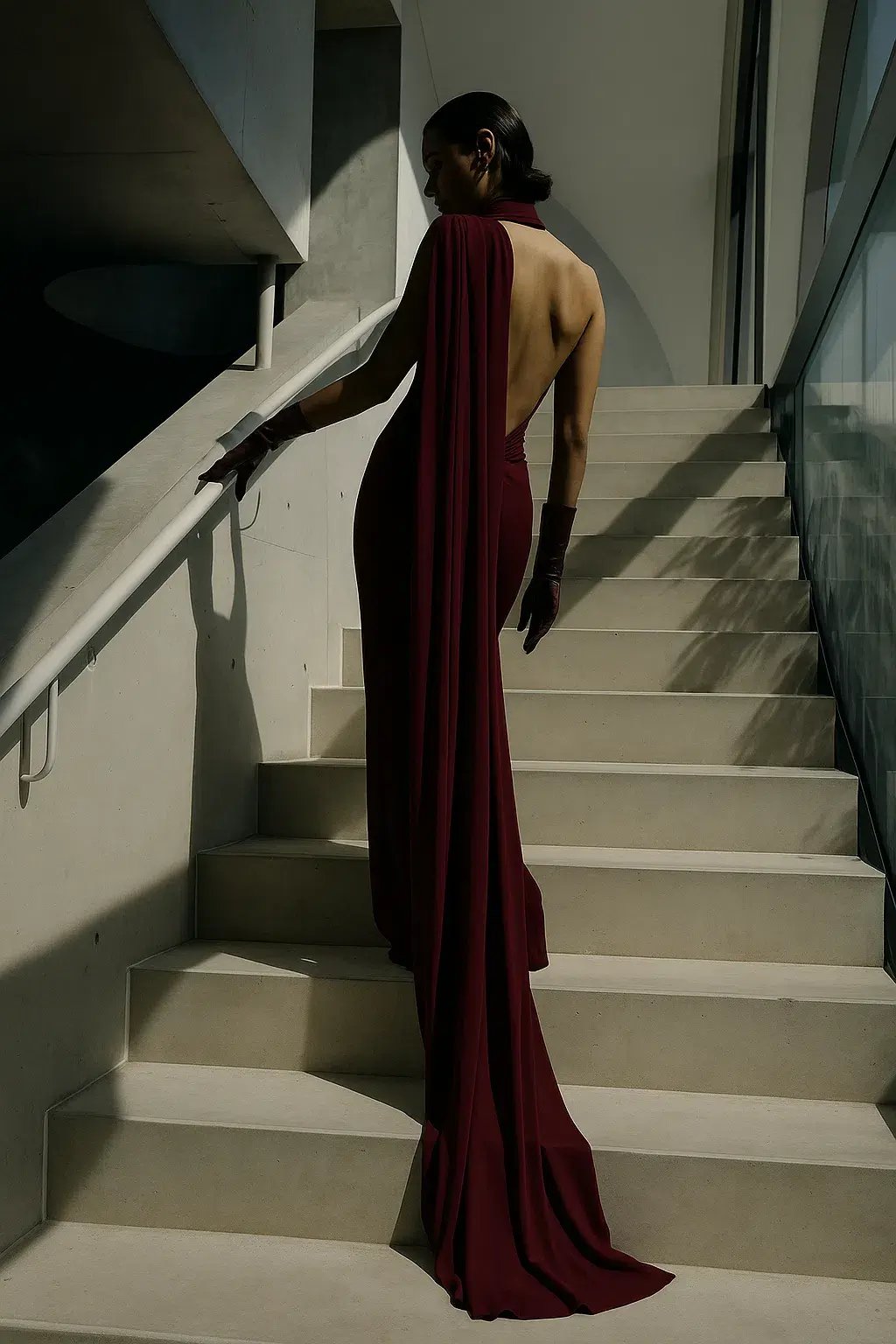 Effie Kats Haven Maxi Dress Burgundy Size 10 photo 6