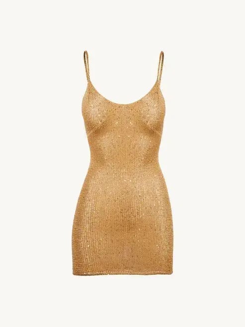 Asta Resort Delilah Mini Dress Sepia Sequin Size AU 10 photo 4