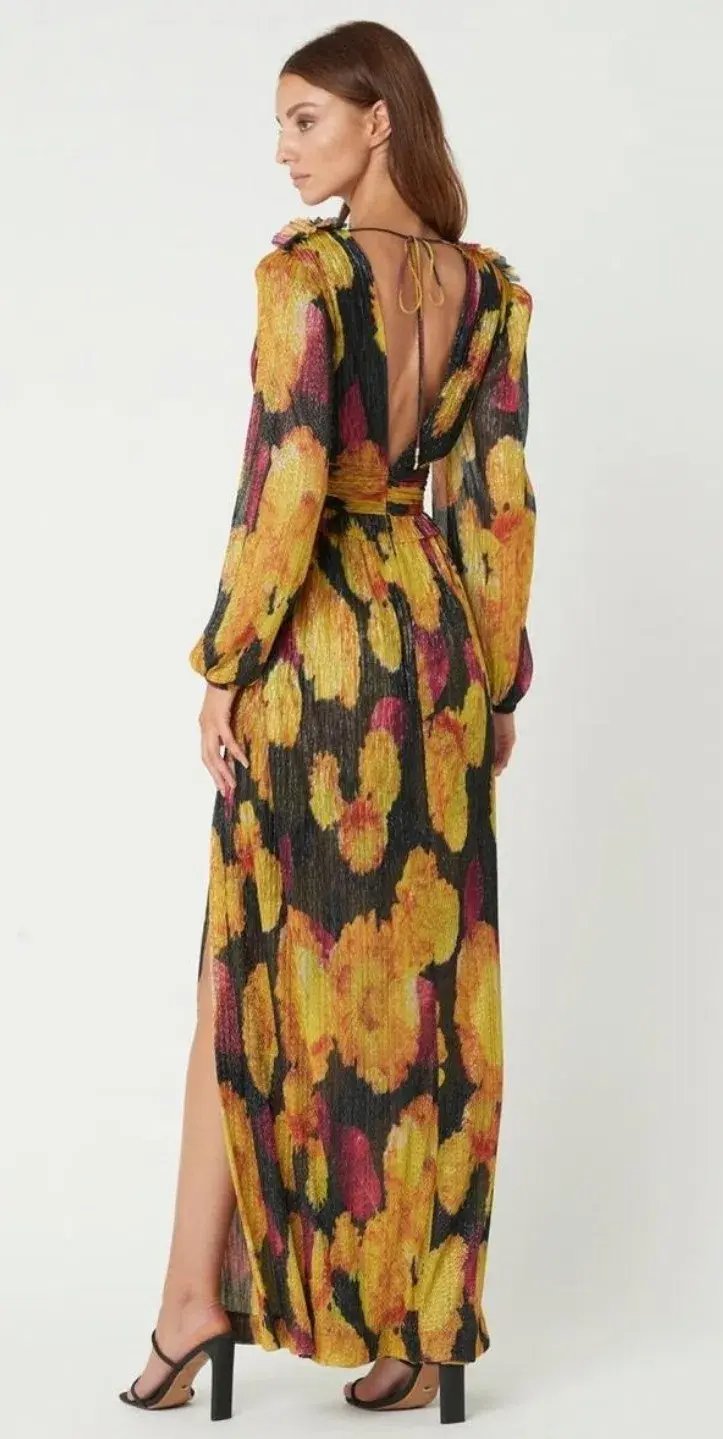 Rebecca Vallance Astoria Long Sleeve Gown Multi Size 10 photo 3