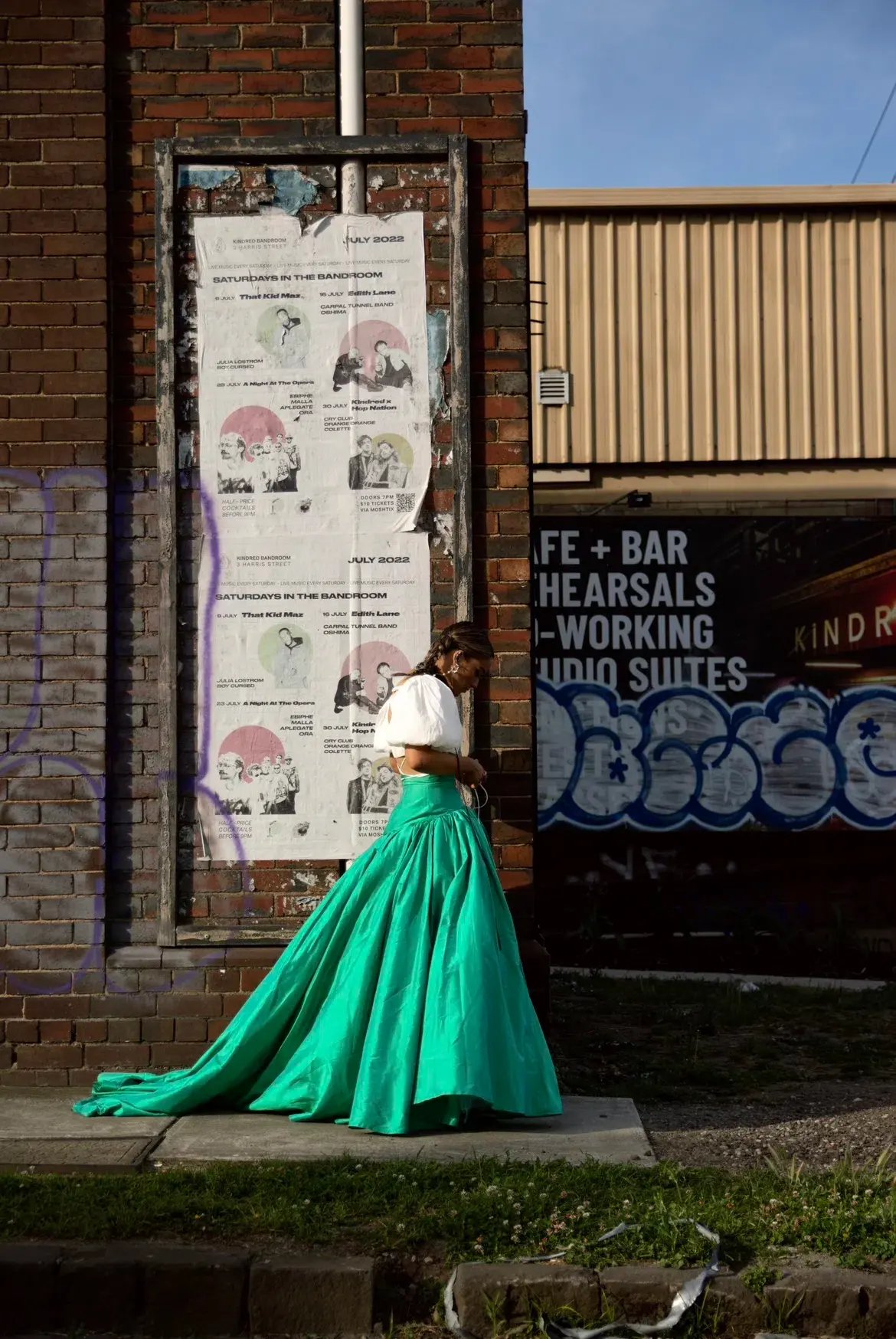 Christopher John Rogers Silk Taffeta Maxi Skirt Green Size 8 photo 4