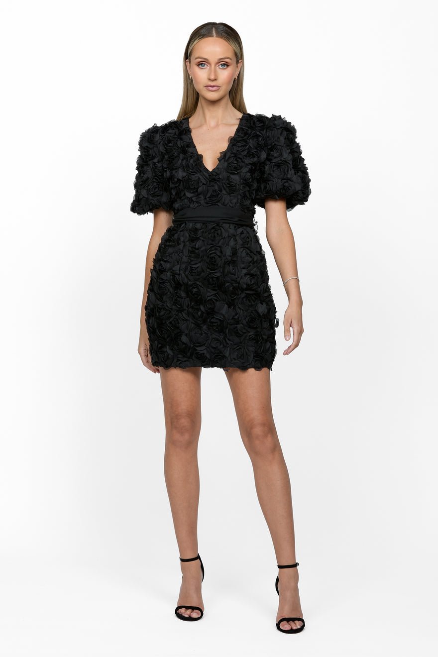 Bariano Gwendolyn short puff sleeve mini dress photo 3