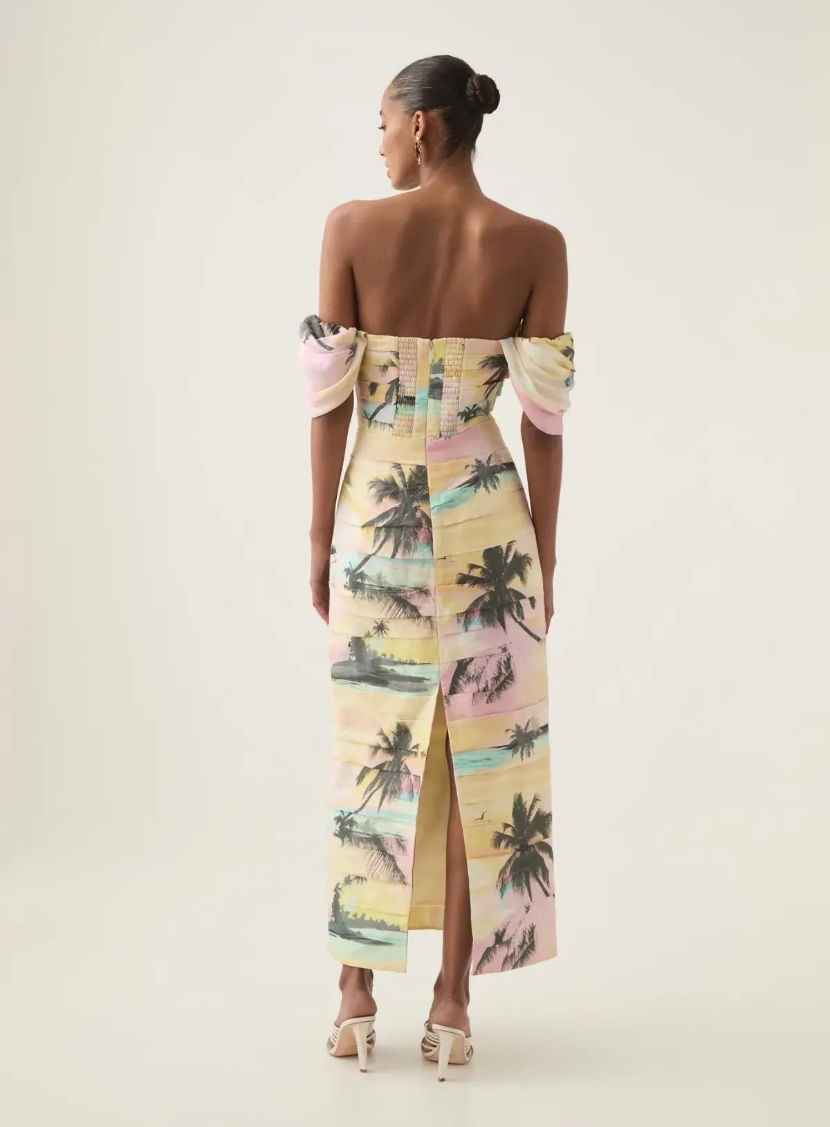 Aje Zara Gathered Midi Dress in Sunset Sky Size 14 photo 3