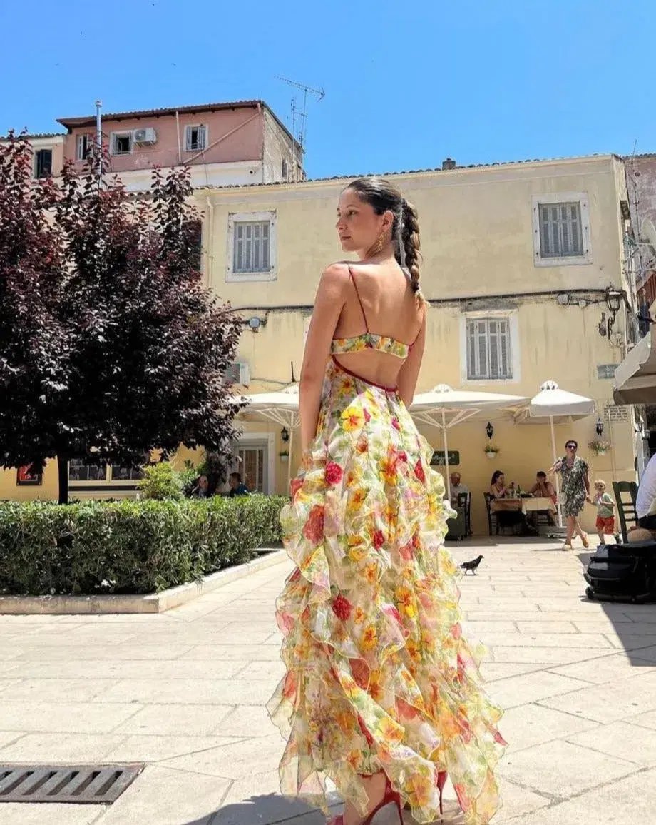 Menti Santorini Baroque Flower Maxi Dress Multi Floral Size S / AU 8 photo 3