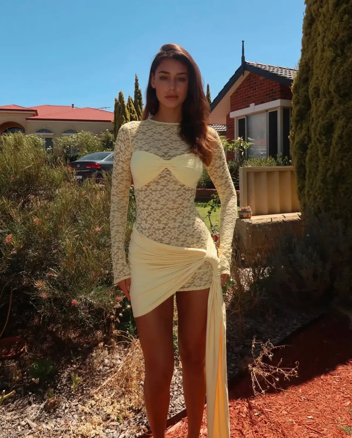 Deconduarte Ortigia Mini Dress Yellow Size S / AU 8 photo 4