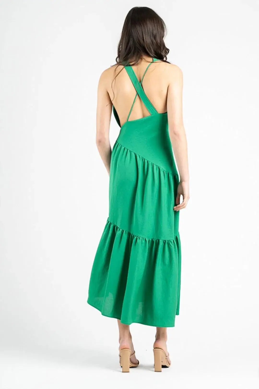 One Fell Swoop Serendipity Maxi Dress Fern Green Size 8 photo 3