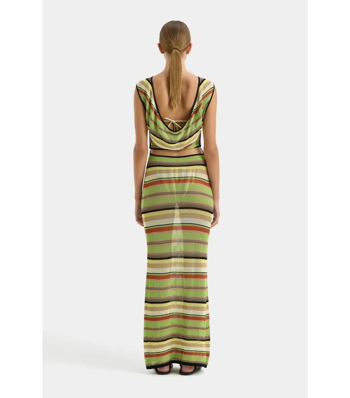Sir The Label Coastline Tie Dress in Palm Stripe Size 4/AU 14 photo 3