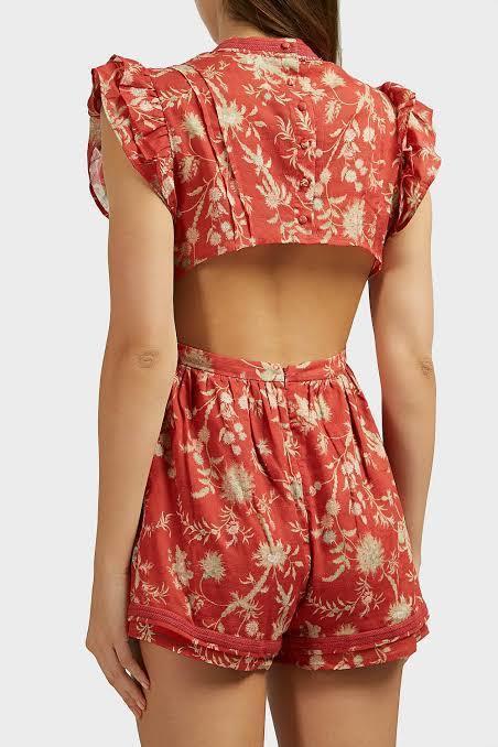 Sir the Label Aurelie Mini Playsuits Red Size AU 8 photo 2