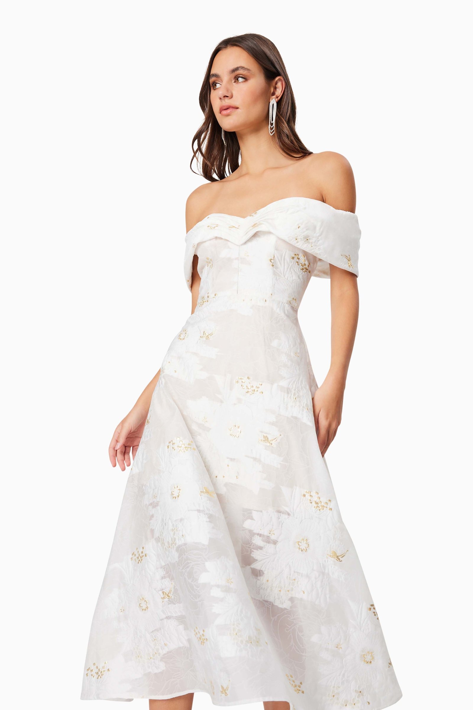 ELLIATT OCTAVIA MIDI - IVORY GOLD photo 4