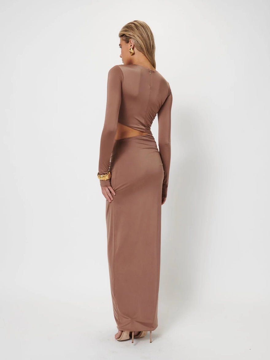 Effie Kats Cara Maxi Dress - Coffee photo 4