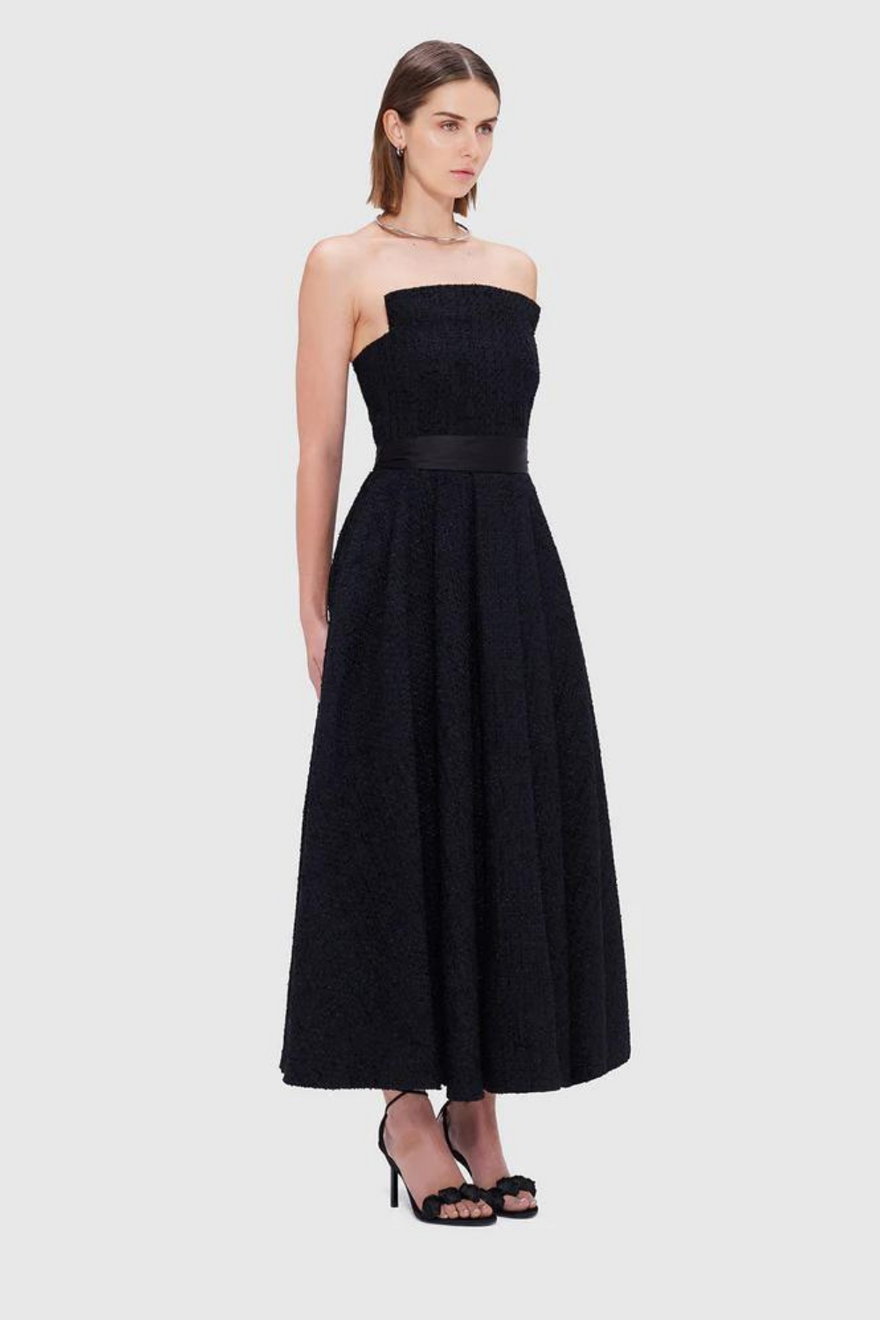 Leo Lin Angelica Tweed Bustier Maxi Dress photo 2