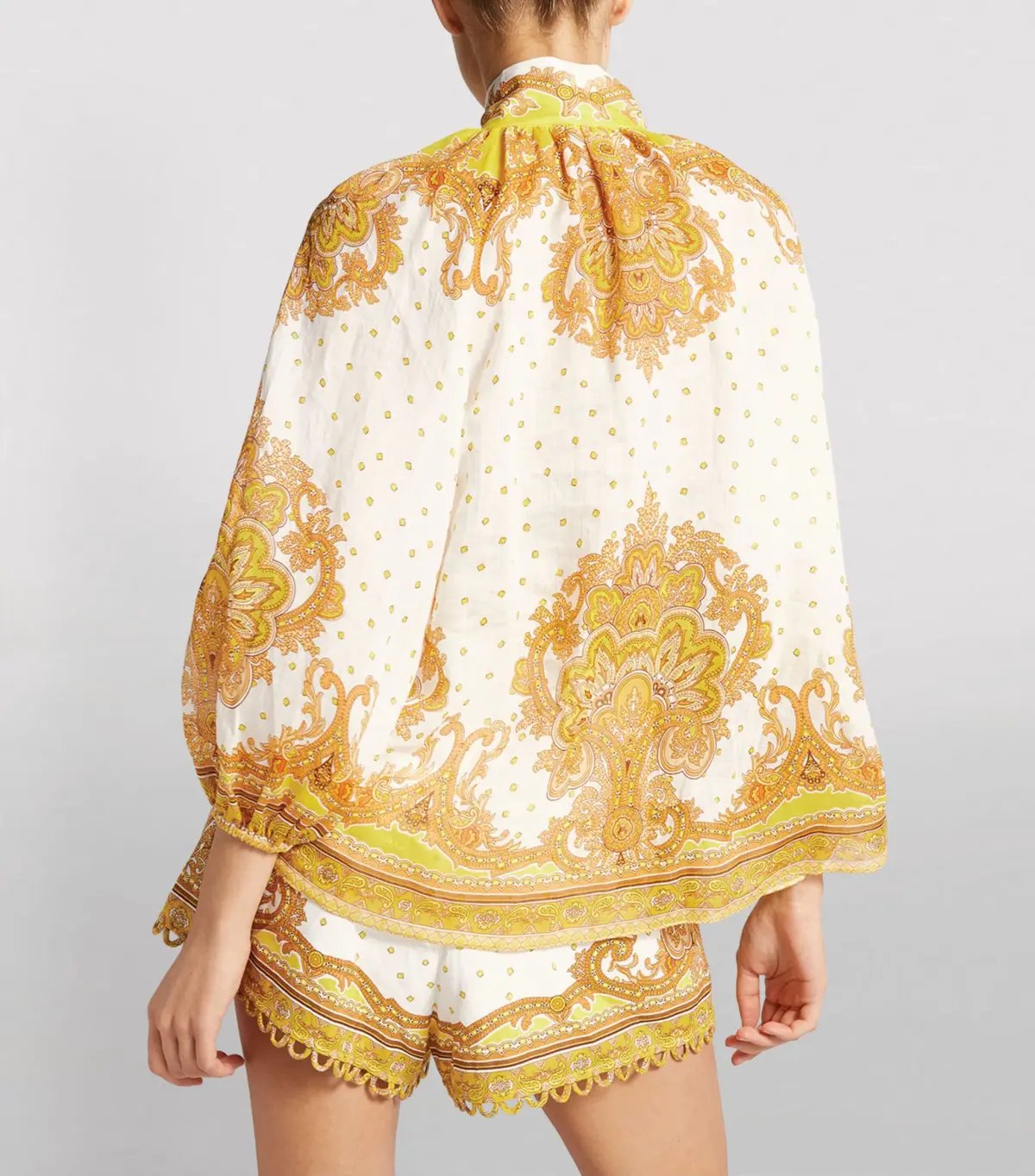 Zimmermann Bells Paisley Blouse & Short Set Print Size 1 photo 4