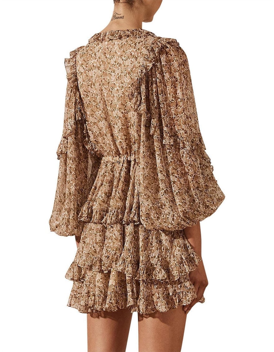 Shona Joy Ambar Balloon Sleeve Frill Mini photo 3
