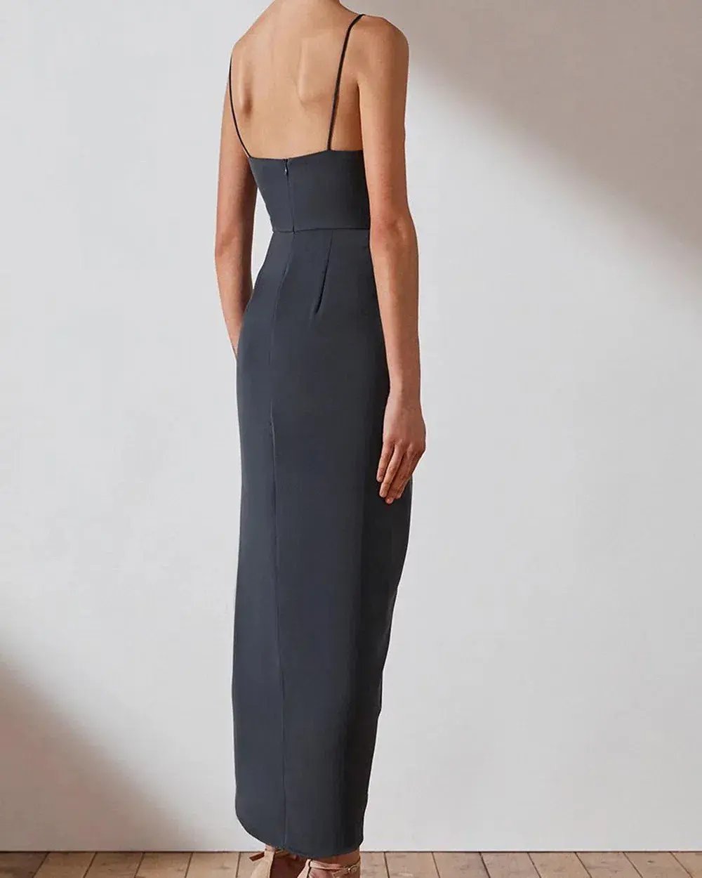Shona Joy Core Cocktail Dress in Charcoal Size 12 photo 3