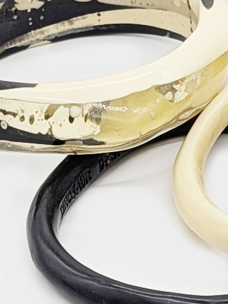 Dinosaur Designs Black & Bone Bangle Stack photo 2