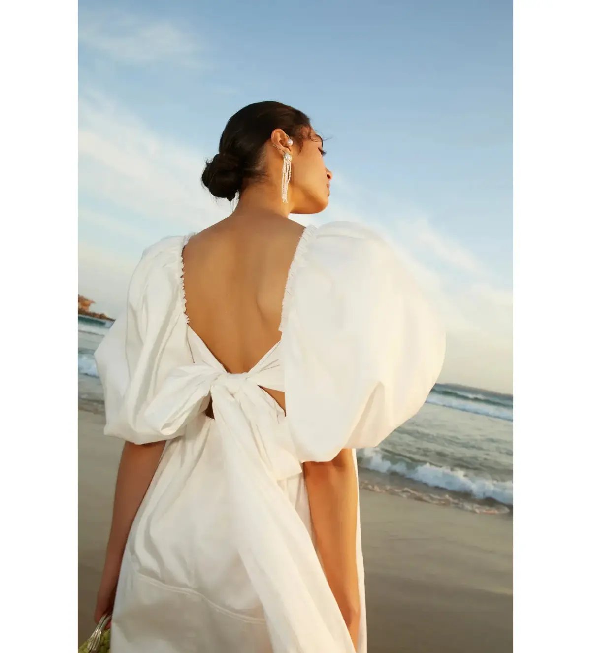 Aje Casabianca Puff Sleeve Mini Dress Ivory Size AU 6 photo 5
