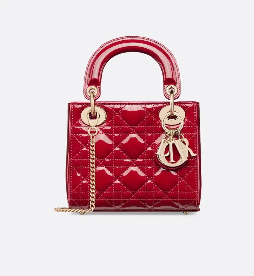 Dior Mini Lady Dior Bag Cherry Red photo 2
