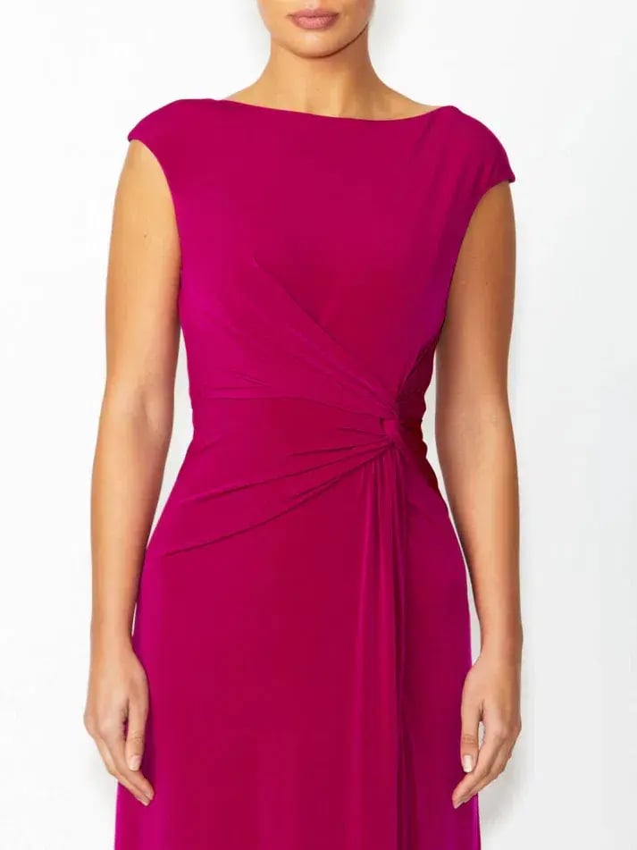 Anthea Crawford Tiffany Fuchsia Jersey Gown Size AU 14 photo 2