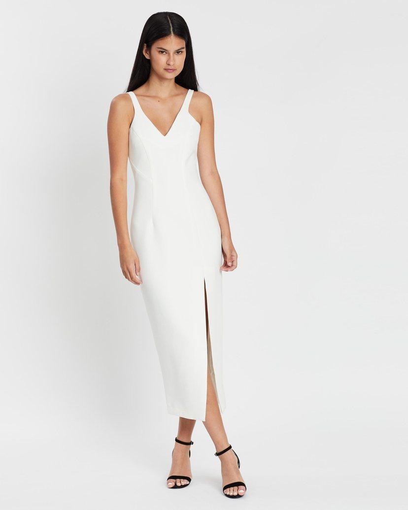 BYJOHNNY CONTOUR LINES SPLIT MIDI DRESS - SIZE 6 photo 8