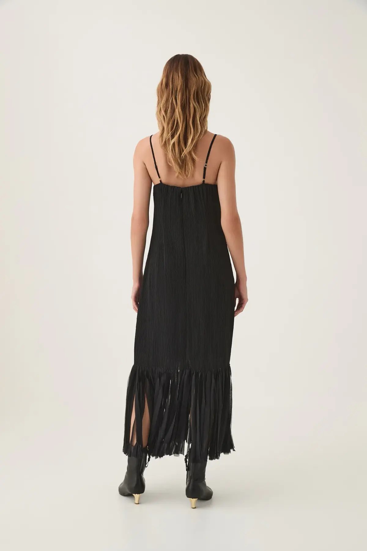 Aje Arris Fringed Maxi Dress in Black Size AU 06 photo 3