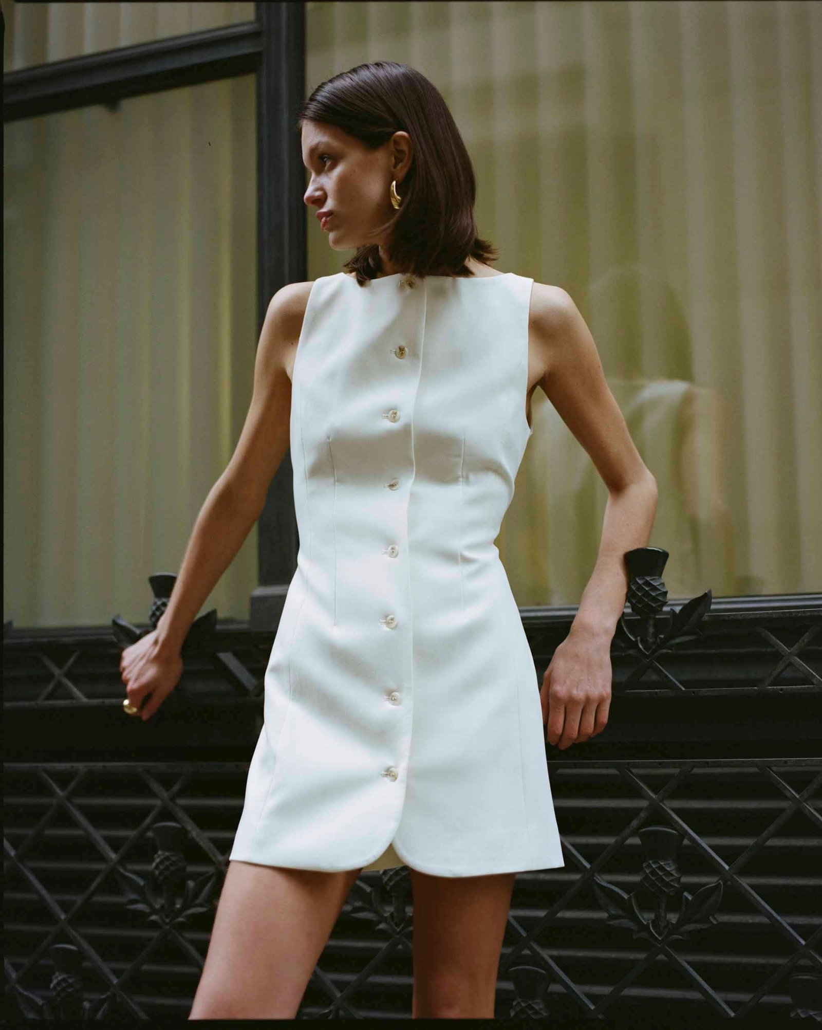 THIRD FORM SKYLINE TAILORED MINI DRESS - WARM WHITE photo 2