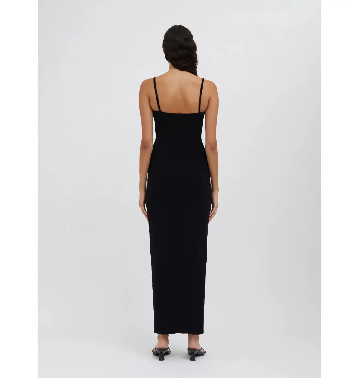Christopher Esbar Salacia Wire Column Maxi Dress Black Size 8 photo 3
