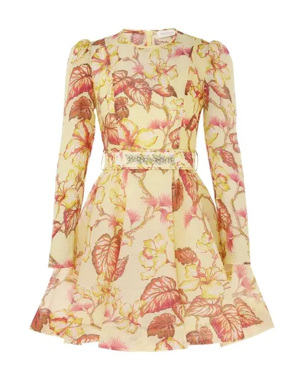 Zimmermann The Matchmaker Floral Mini Dress in Yellow Hibiscus Size 1/Au 10 photo 3