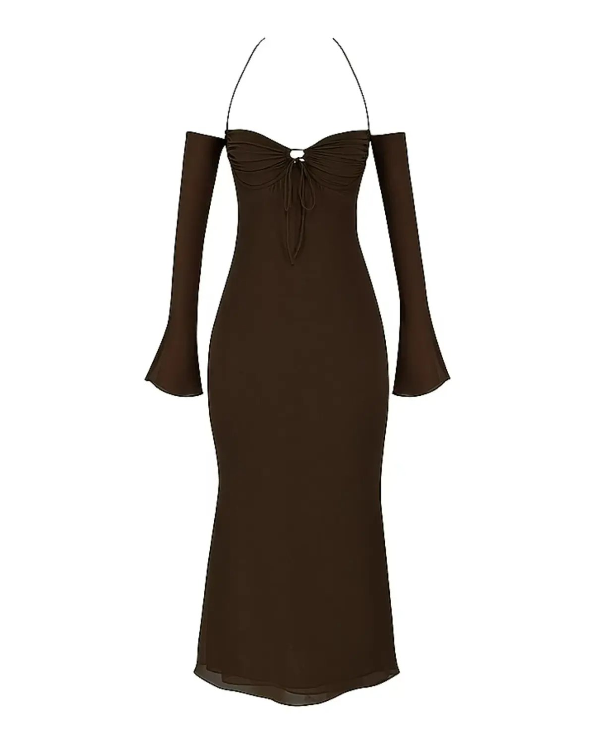 House of CB Naomi Midi Dress in Espresso Brown Size AU 6 photo 4