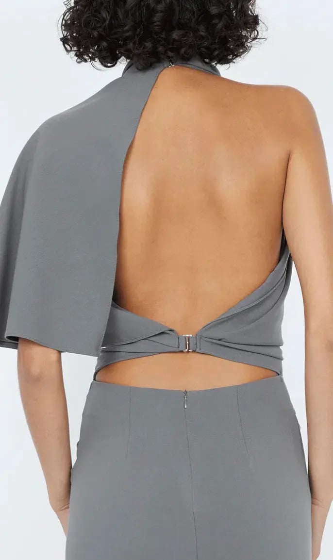 Bec & Bridge Sanja Asym Mini Dress in Elephant Grey Size 10 photo 2