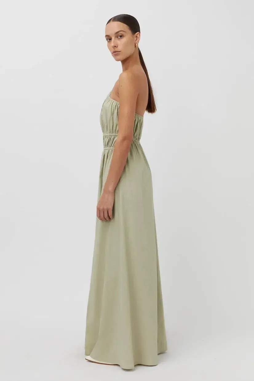 Camilla and Marc Sevilla Asymmetric Maxi Dress Green Size 8 photo 4