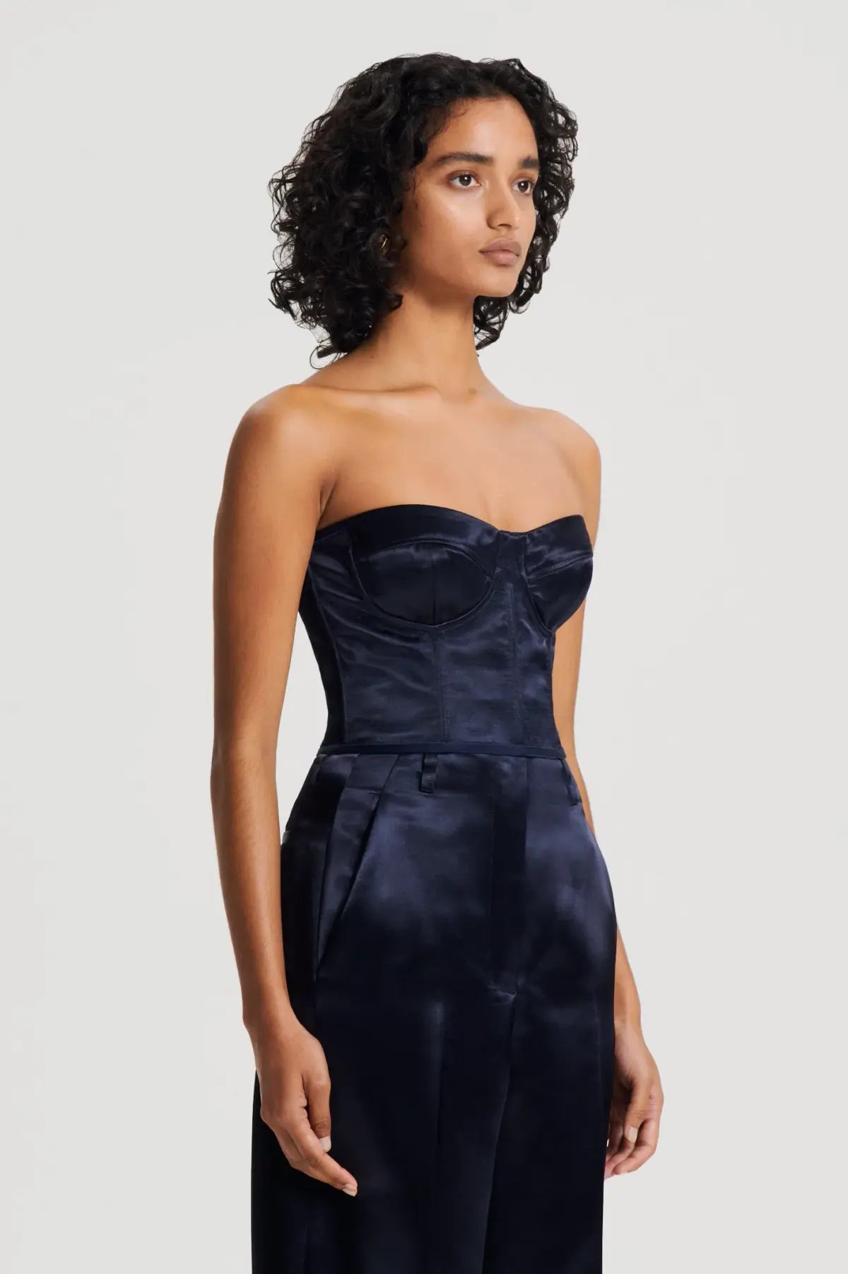 Scanlan Theodore French Satin Bustier Navy Size 6 photo 2