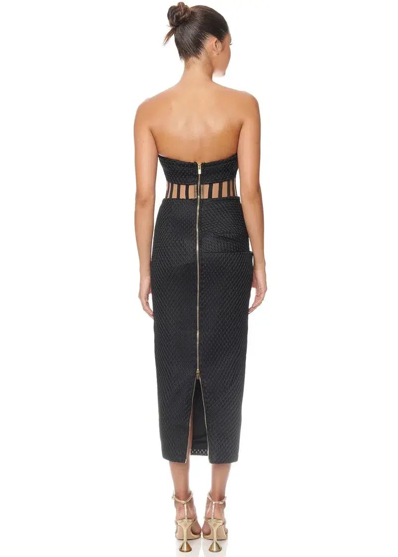 Eliya The Label Zariah Midi Dress Black Size 6 photo 2