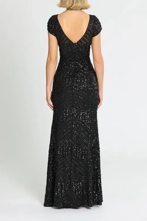 L'amour Grace Gown Black Size 18 photo 3