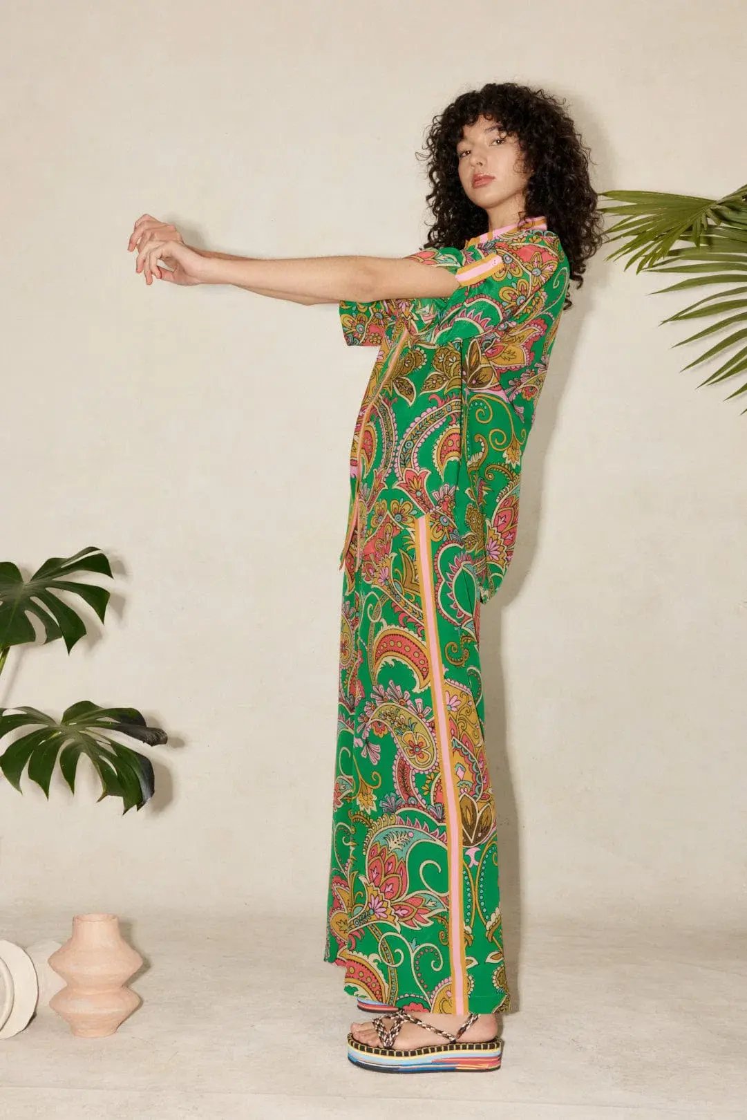 Alemais Marion Shirt Green Size 6 photo 3